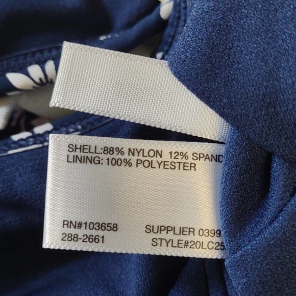 Liz Claiborne Floral Tankini Swimsuit Top Medium - Picture 9 of 10